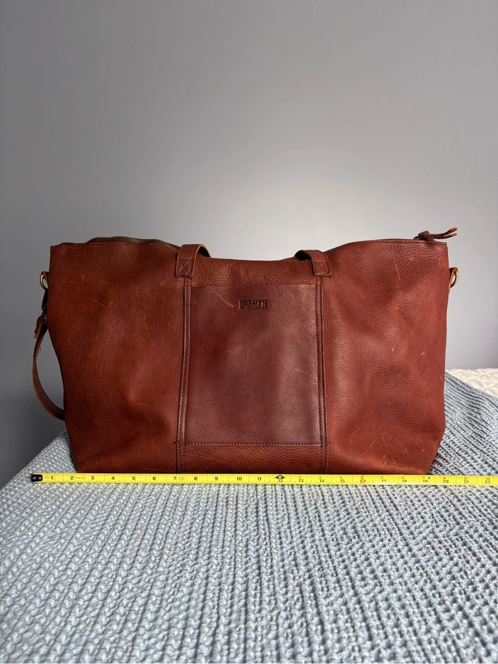 Duluth Trading Co Brown Leather Duffel